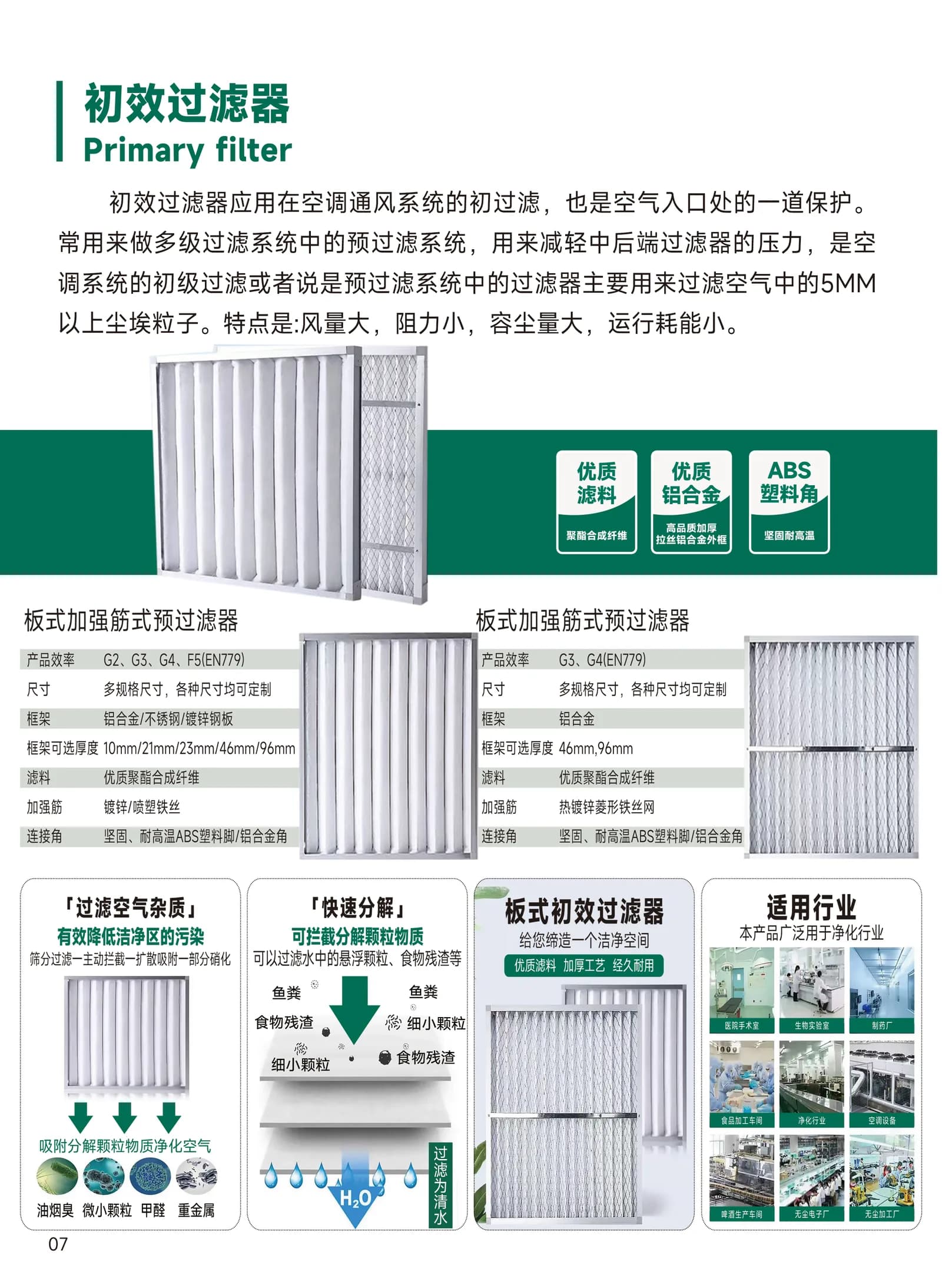 初效过滤器