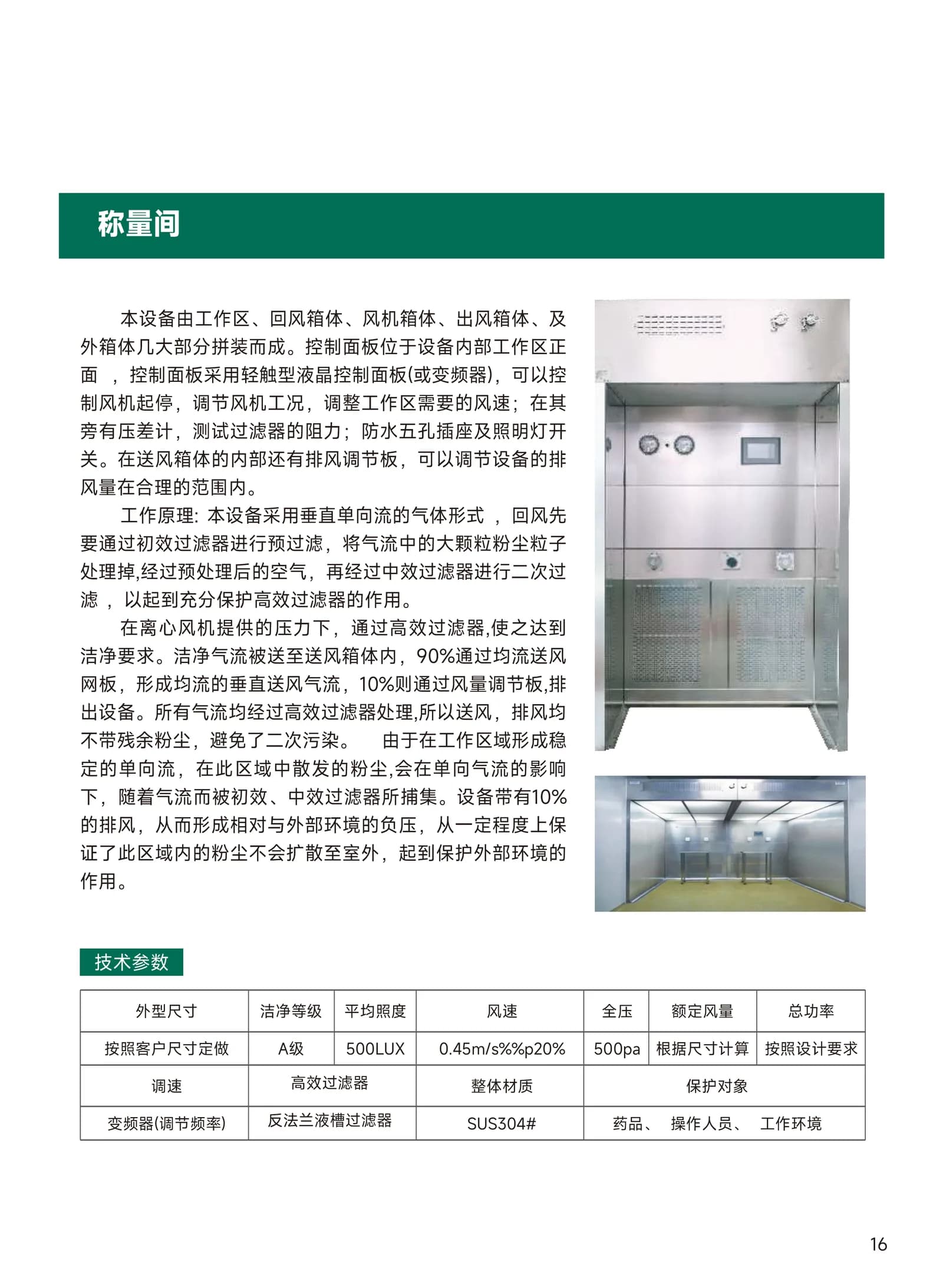 称量间